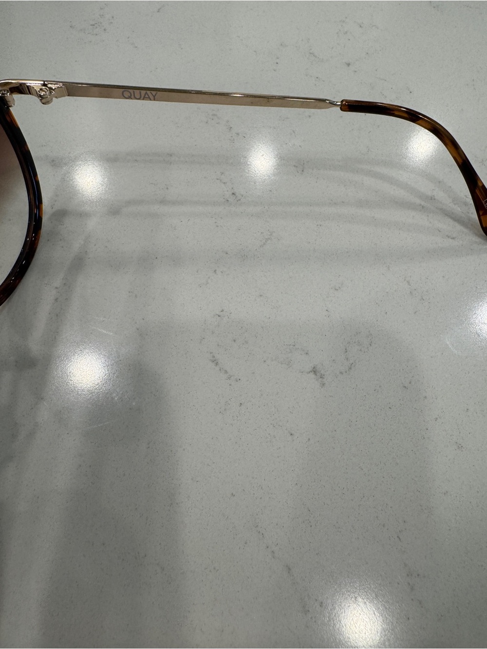 Quay Australia Tortoiseshell Aviator Sunglasses with Brown Gradient Lenses - Picture 3 of 4